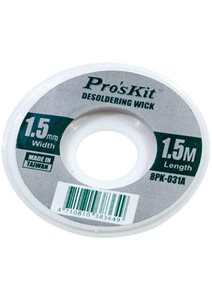 ProsKit 8PK-031A, 1.5мм Оплетка для удаления припоя оплетка для выпайки