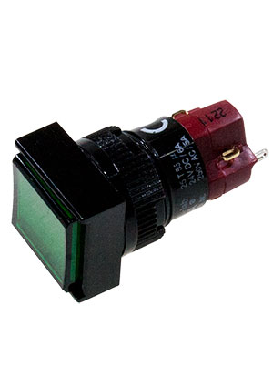 DECA D16LAS1-1ABHG, кнопка с фикс. 250В/5А, LED подсветка 6В кнопки с подсветкой