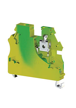 Klemsan AVK4TRD (земля), 334180 Клеммник на DIN-рейку 4 мм.кв. винтовые клеммы