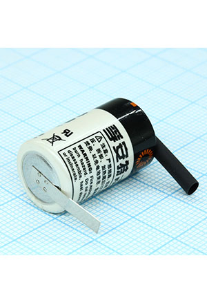 ER14250H/T, Li, SOCl2 ������� ����������� 1/2AA, 3.6 �, 1.2 ��, ������� ���������� ������, -55...85