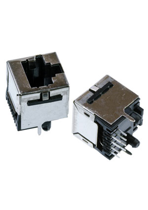TE Connectivity 5557730-1, RJ45 гнездо Cat 3 экран, вертикальное 8P8C разъемы телефонные и сетевые