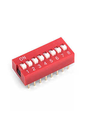 KLS L-KLS7-DST-08-R-00, синие, красные DIP-переключатели