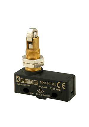 EMAS MN2MUM8, Микропереключатель 10А 250VAC с плунжером микропереключатели