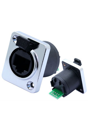 R-Connector RJ45 адаптер на панель, 1.5А 500В 8P8C влагозащитный корпус разъемы телефонные и сетевые