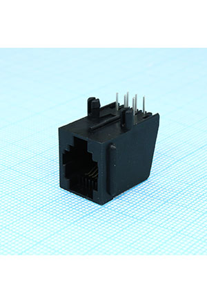 CONNFLY DS1133-01-S60BPS, TJ2-6P6C; RJ-12 гнездо разъемы телефонные и сетевые
