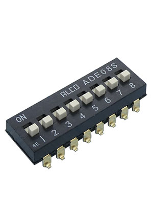 TE Connectivity 1-1825058-9, DIP переключатель, 8 позиций, позолота DIP-переключатели