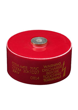 VISHAY 715C40KTD20, Cap Ceramic Single 0.002uF 40000V N4700 20% (60 X 31mm) Screw Mount 85C Carton конденсаторы керамические высоковольтные