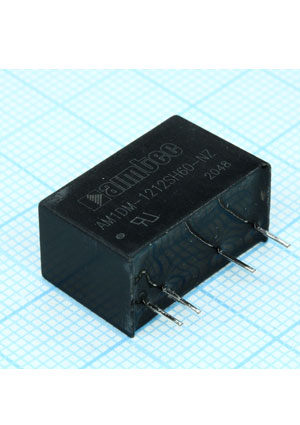 AM1DM-1212SH60-NZ, DC/DC, 1��, ���� 10.8:13.2�, ����� 12�/0.084�, �������� 6000� DC, ��� 81%, ������