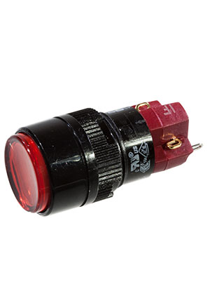 DECA D16LAR1-1abJR, Переключатель кнопочный с фиксацией 250В/5А LED подсветка 12В кнопки с подсветкой