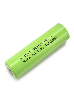 QBAT INDUSTRIAL H-AA1800, Аккумулятор промышленный NiMH (АА/HR06), 1800mAh 1.2В, 14.5*49.0mm (1шт) аккумуляторы