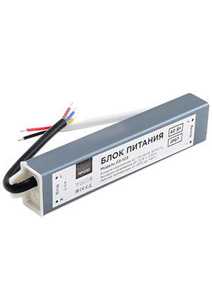 03-103, AC/DC LED, 12�, 3.3�, 40��, IP67 ���� ������� ��� ������������� ���������, 160*30*20��