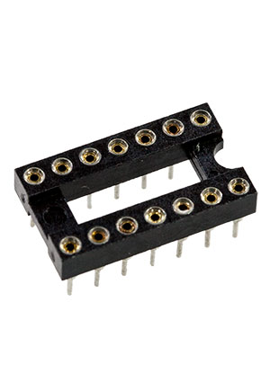 CONNFLY SCSM-14 (DS1001-14) DIP шаг 2.54мм, SCSM-14 (DS1001-14) DIP шаг 2.54мм разъем панель цанговая уз панельки для компонентов