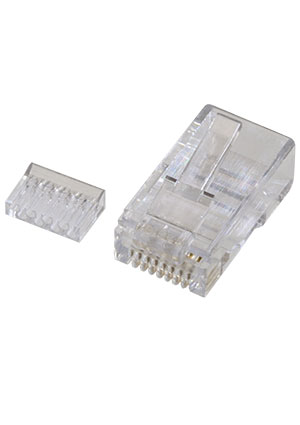 Китай TP8P8C (RJ45) вилка телефон.на каб. cat.6E со вставкой разъемы телефонные и сетевые