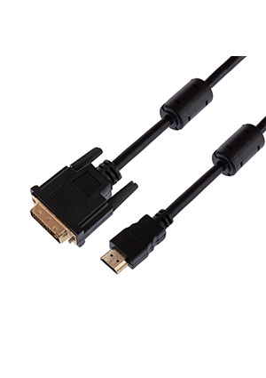 17-6307, ���� HDMI - DVI-D, 7�, Gold, � ��������� REXANT