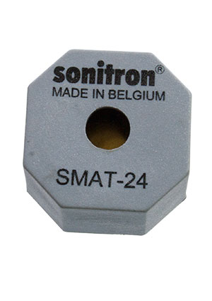Sonitron SMAT-24-P17.5, пьезоизлучатель без генератора 24 мм излучатели звука