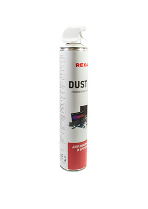 REXANT DUST OFF 720мл, Сжатый воздух (пневматический очиститель),  аэрозоль очищающие средства для электроники