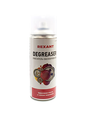 REXANT DEGREASER, очиститель обезжириватель, 400мл аэрозоль, просрочен с/г очищающие средства для электроники