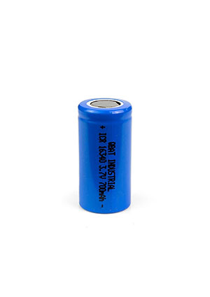 QBAT INDUSTRIAL ICR16340 700mAh, Аккумулятор Li-ion, 700 mAh, 3.7V, без защиты аккумуляторы