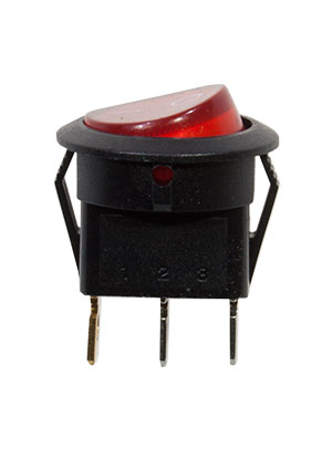 TDM electric MIRS-101-3-R, Клавишный переключатель ON-OFF круглый красный с подсветкой SQ0703-0041 переключатели клавишные