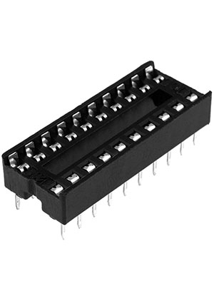 CONNFLY SCS-20 (DS1009-20), DIP панель узкая шаг 2.54мм 20 контактов панельки для компонентов