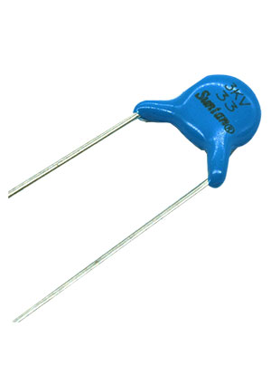 SUNTAN TS16003F330KSBSC0R, 3kV 33pF +10% SL(+350 -1000ppm/ C) P:7.5mm конденсаторы керамические дисковые