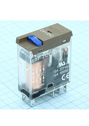 607-2CC-DM 24VDC, ���� � �������. ���.: 24VDC, ����. ����.: 0.53W. �������� ������. ����.:10� 250VAC