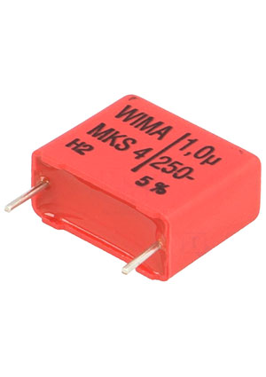 MKS4F041004F00JSSD, CAP, 1F, 250V, 5%, PET, THROUGH HOLE