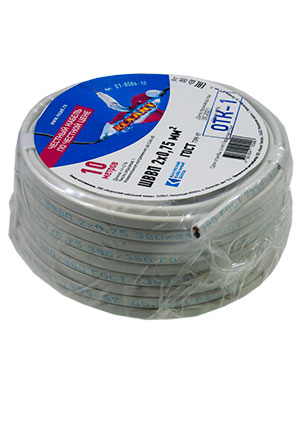 Rexant 01-8086-10, провод ШВВП 2х0.75 кв.мм, бухта 10 метров кабель сетевой