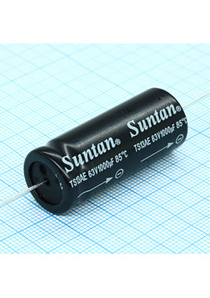 SUNTAN TS13AE1J102MSB000R, Axial, Axial 63V 1000uF /16*40/85 C конденсаторы электролитические аксиальные