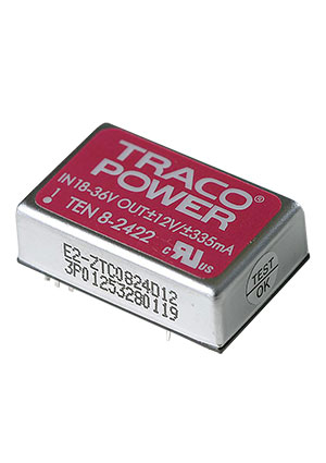 TEN 8-2422,  DC/DC ��������������� �� �������� �����   24� ����������� ����� 12�/-12� 0.335A/-0.335A