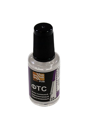 Solins ФТС 22 мл, Флюс паяльный активированный, флакон ПЭТ с кисточкой флюс и паста