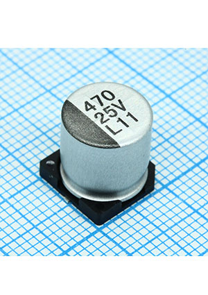 ELV471M25RF, SMD ��-��� 25V 470uF /10*10.5/85 C