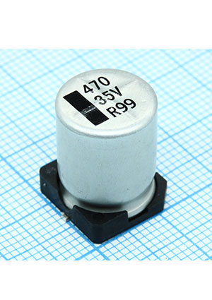 Hitano EZV471M35RH, SMD эл-лит 35V 470uF /12.5*16/105 C конденсаторы электролитические SMD