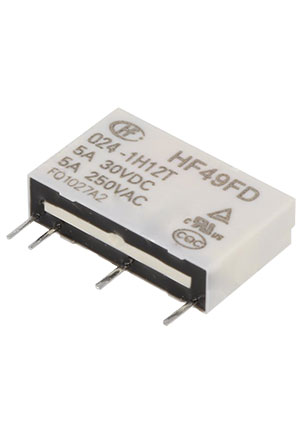 HONGFA HF49FD/024-1H12T, Миниатюрное силовое реле, 24 VDC , 5 A, 250 V, материал контактов AgSnO2, = 3-1461 реле электромагнитные