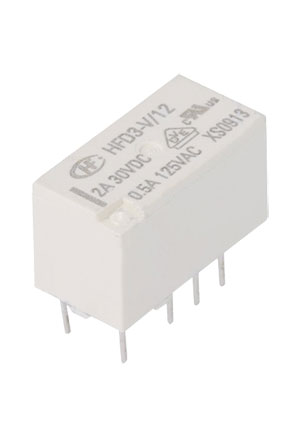HFD3-V/12-SR, 12VDC 2A DPDT smd