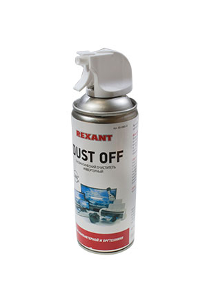 Rexant DUST OFF 230мл, cжатый воздух (пневматический очиститель) аэрозоль очищающие средства для электроники