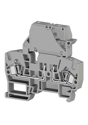 Klemsan YBK S (серый), 355119 Клеммник пружинный с держ.предохр. (5х20, 5х25), откид.картридж, на DIN-рейку, пружинные клеммы