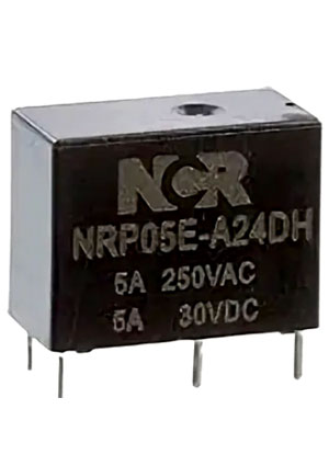 NCR NRP05E-A05DH, Реле для печатного монтажа, 5VDC, 0.2W, =1461353-2 реле электромагнитные