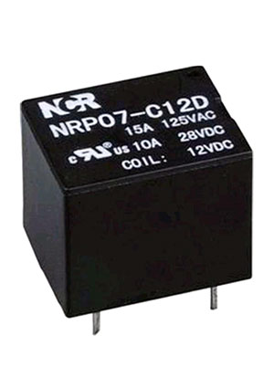 NRP-07-C-12D,  1 . 12VDC, 7A/250VAC SPDT