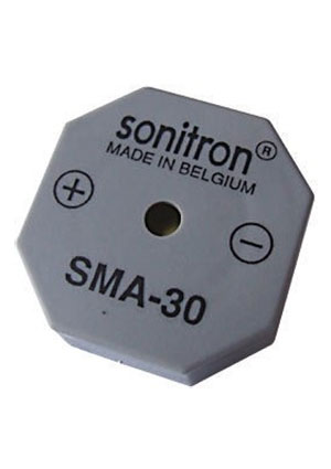 Sonitron SMA-30-P15, пьезоизлучатель с генератором. 30 мм излучатели звука