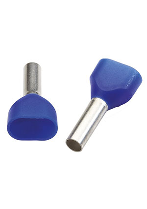 Klemsan IKY 2x2.5/10, 572050 Наконечник втулочный 2х2.5мм2 синий L10мм огнестойкий наконечники втулочные