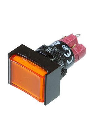 DECA D16LMT2-1ABKO, кнопка без фиксации с LED подсветкой 250В 5А кнопки с подсветкой