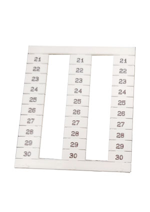 Klemsan DO10/5 (21-30) вертикальная, 504902 Вертикальная маркировка (21-30) маркировка для клемм