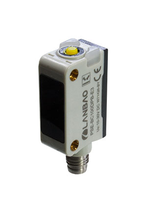Lanbao PSE-BC100DPB-E3, оптический датчик диффузный 100мм PNP NO/NC кабель 2м оптические датчики положения