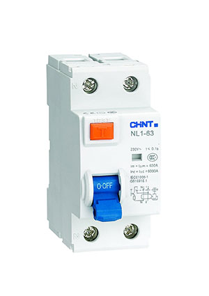 CHINT 200378, УЗО NL1-63 2P 40A 100mA 10kA тип AC (DB) УЗО