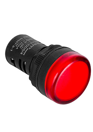 CHINT 828165, Индикатор ND16-22DS/4C красный, компактный, встр. конденсатор, IP65 АС230В сигнализаторы звуковые