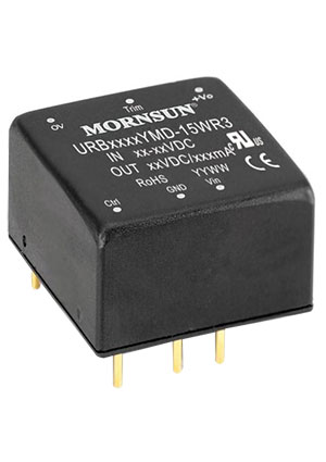 URB2405YMD-15WR3, ��������������� DC/DC 15 �� ���� 9...36 � ����� 5 � 3 � (���)