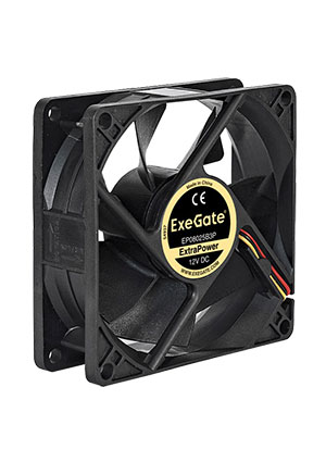 ���������� ExeGate ExtraPower EP08025B3P, 80x80x25 ��, ������� �������, ���������� 12� ExtraPower, 8