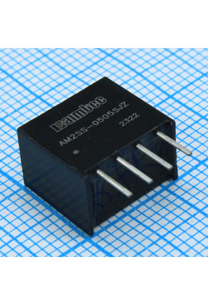 AM2SS-0505SJZ, DC/DC, 2��, ���� 4.5:5.5�, ����� 5�/0.04:0.4�, �������� 1500� DC, ��� 81%, ����������