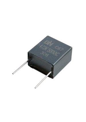 DIN C674723KEEKY2CAA00, Y1 конденсатор 4700pF 10% 500Vac =B81123C1472M000 конденсаторы помехоподавляющие